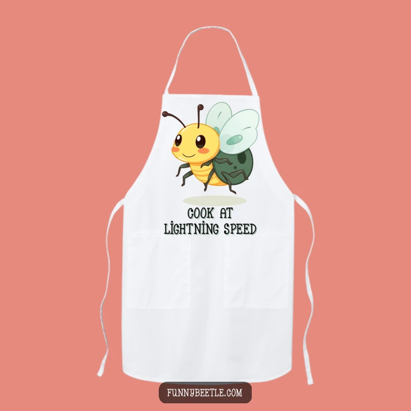 Funny Buzzing Beetle Apron: Cook with Speed and Humor, Perfect Gift