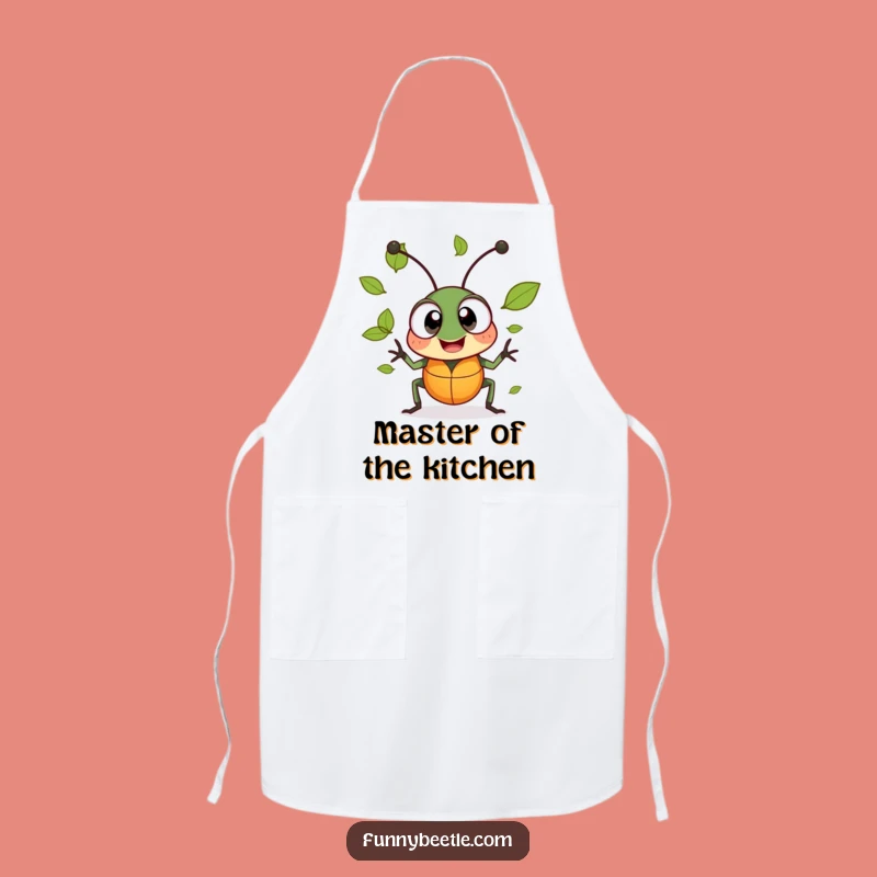 Funny Cheerful Beetle Apron - Nature-Themed Kitchen Wear