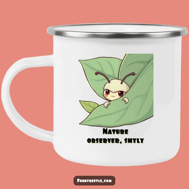 Funny Shy Beetle Camping Mug: Quiet Moments, Perfect Gift
