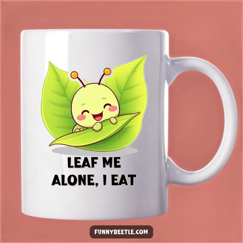 Funny Caterpillar Munching Mug: A Hilarious Gift for Foodies