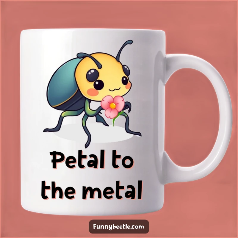 Funny Beetle Flower Petal Mug: A Hilarious Gift for the Industrious