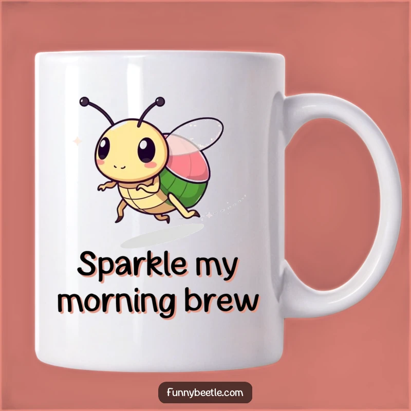 Funny Speedy Beetle Mug: Sparkle Trail Humor, Perfect Magical Gift