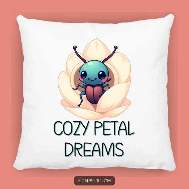 Funny Beetle Flower Pillow: Cozy Up with Curious Charm