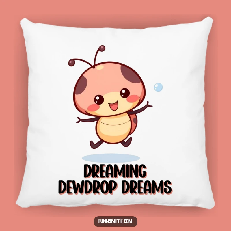 Funny Ladybug Dewdrop Pillow - Cozy Joy, Perfect Gift for Little Ones!