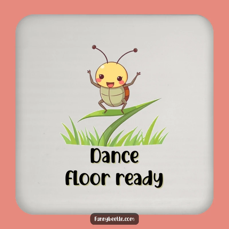 Funny Beetle Dance Coasters: Protect Surfaces with Joyful Art