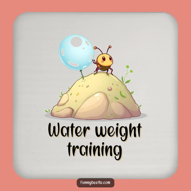 Funny Beetle Drink Coaster Set: Protect Surfaces with Hilarious Art