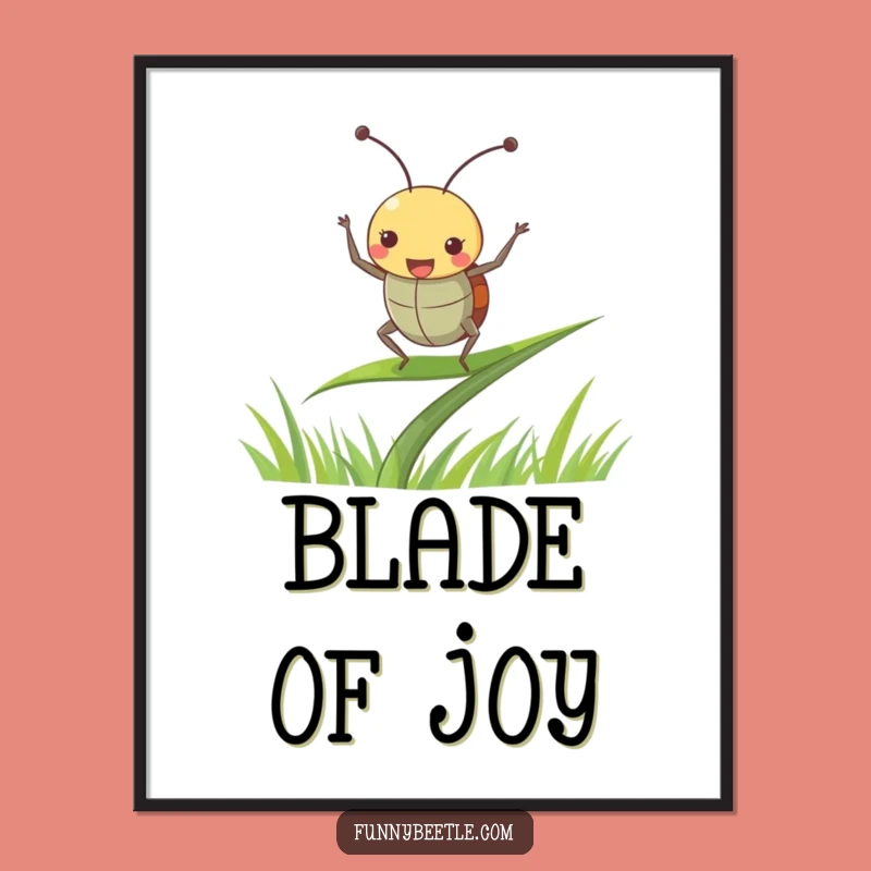 Funny Beetle Dance Poster: Joyful Wall Art for Happy Spaces