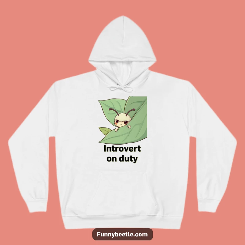 Cozy Funny Shy Beetle Hoodie: Comfort for Introverts, Ideal Gift