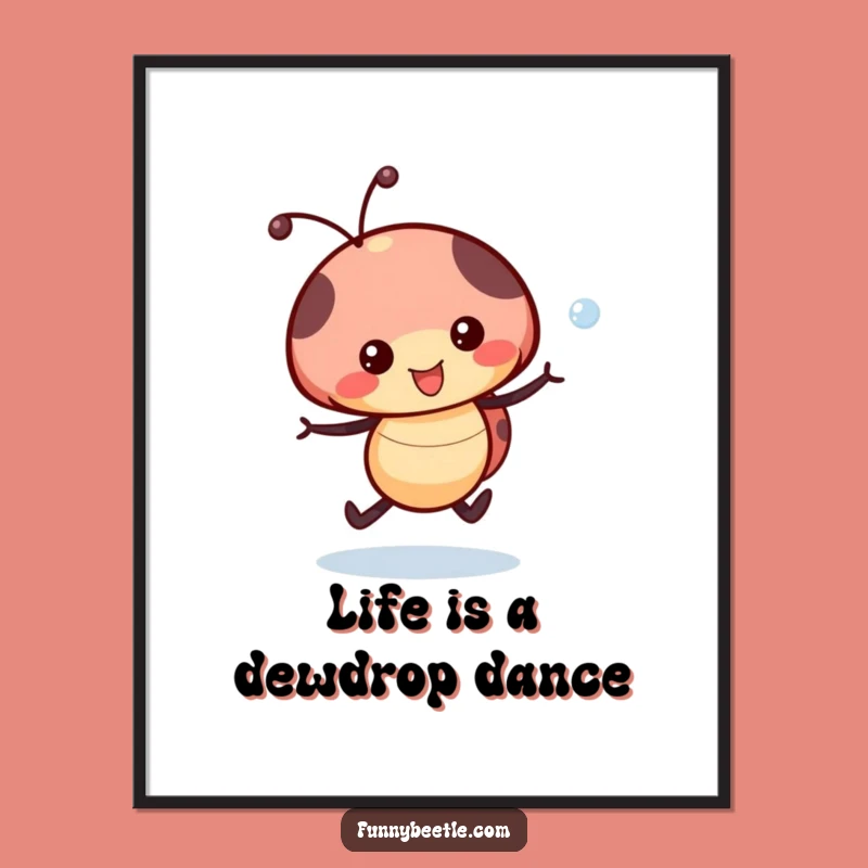 Free Printable Ladybug Dewdrop Wall Art - Whimsical Funny DIY Decor