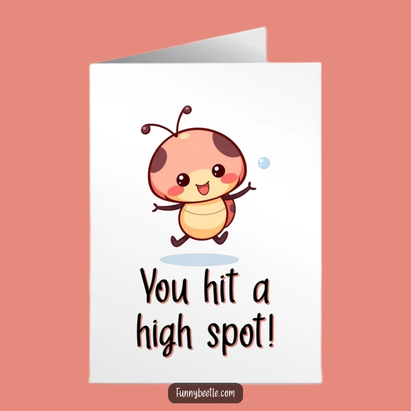 Free Printable Ladybug Dewdrop Congrats Card - Cheerful Downloadable