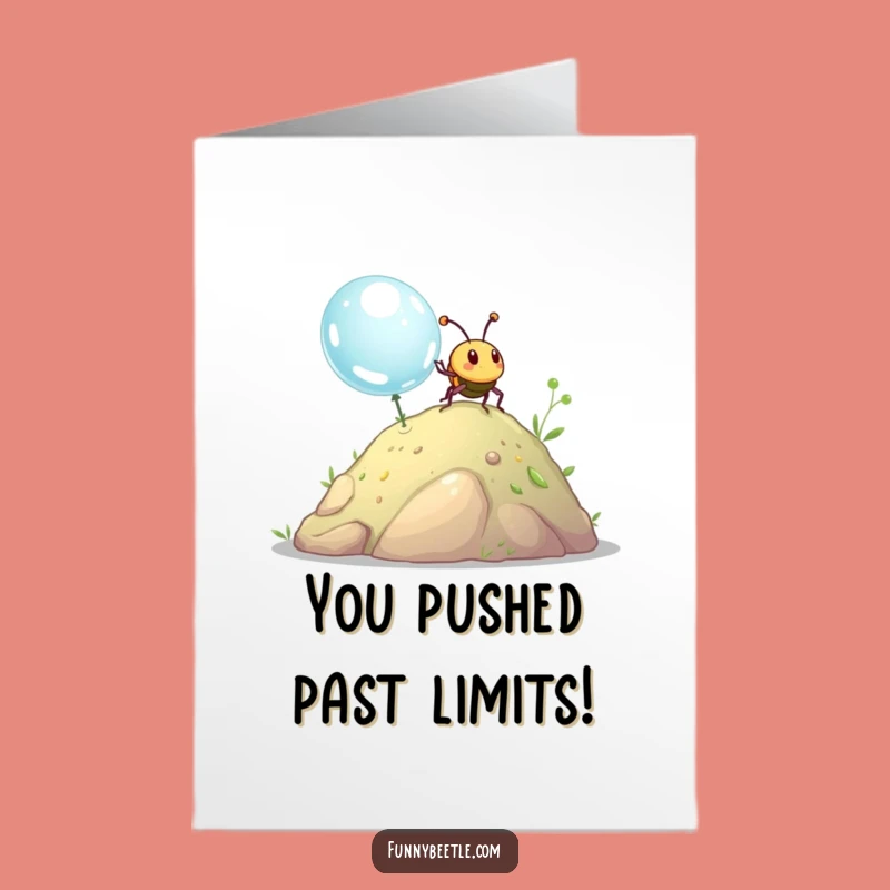 Free Printable Congrats Card: Beetle's Dewdrop Triumph, Amusing Downloadable Gift