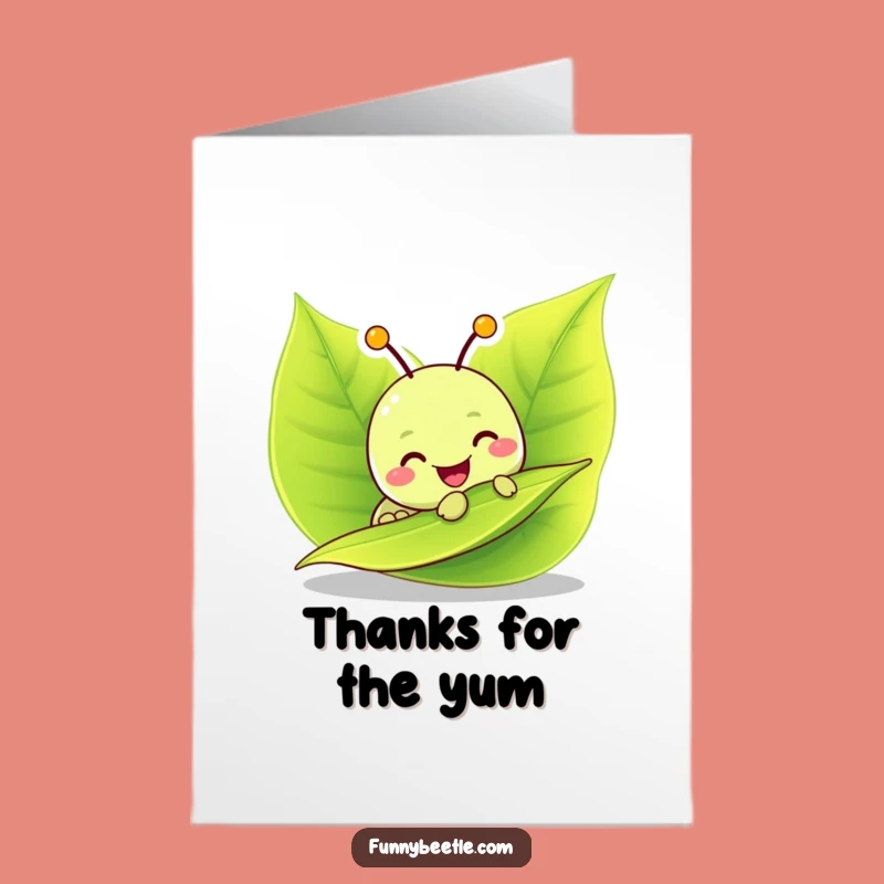 Free Printable Thank You Card: Caterpillar Says Thanks Funny Downloadable