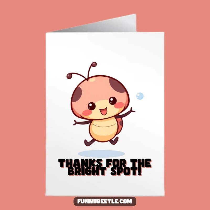 Free Printable Ladybug Dewdrop Thank You Card - Sweet Downloadable