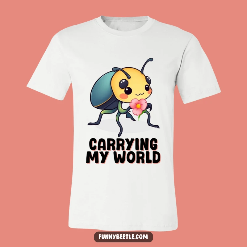 Funny Beetle Flower Petal T-Shirt: Wear Your Hustle Hilariously