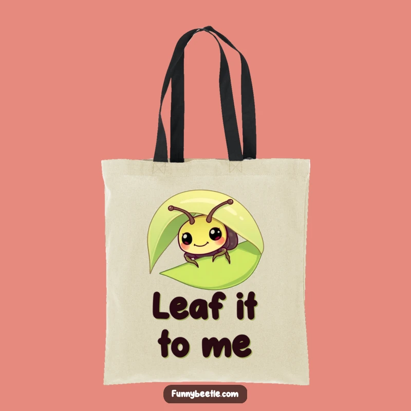 Funny Beetle Leaf Peek Tote Bag: Eco-Friendly and Hilarious Gift